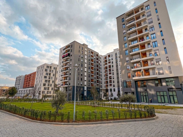 Venue Residence apartment buildings and landscaped courtyard